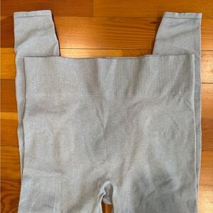 Nordstrom Light Gray Ribbed Womens Leggings